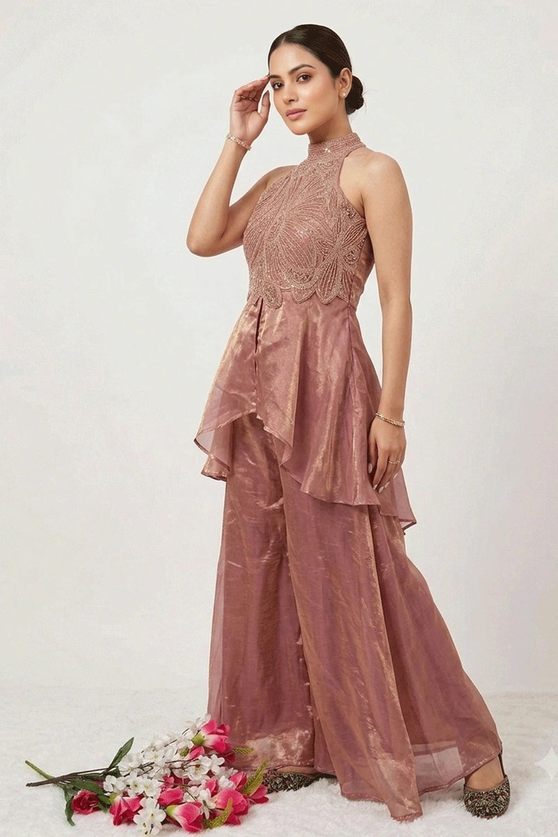 Party Wear Sharara With Handwork Top For Gen Z Girl