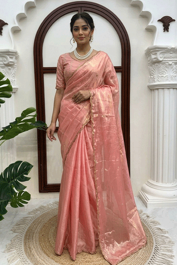 Party Wear Hand Work Fendy Silk Saree For Women