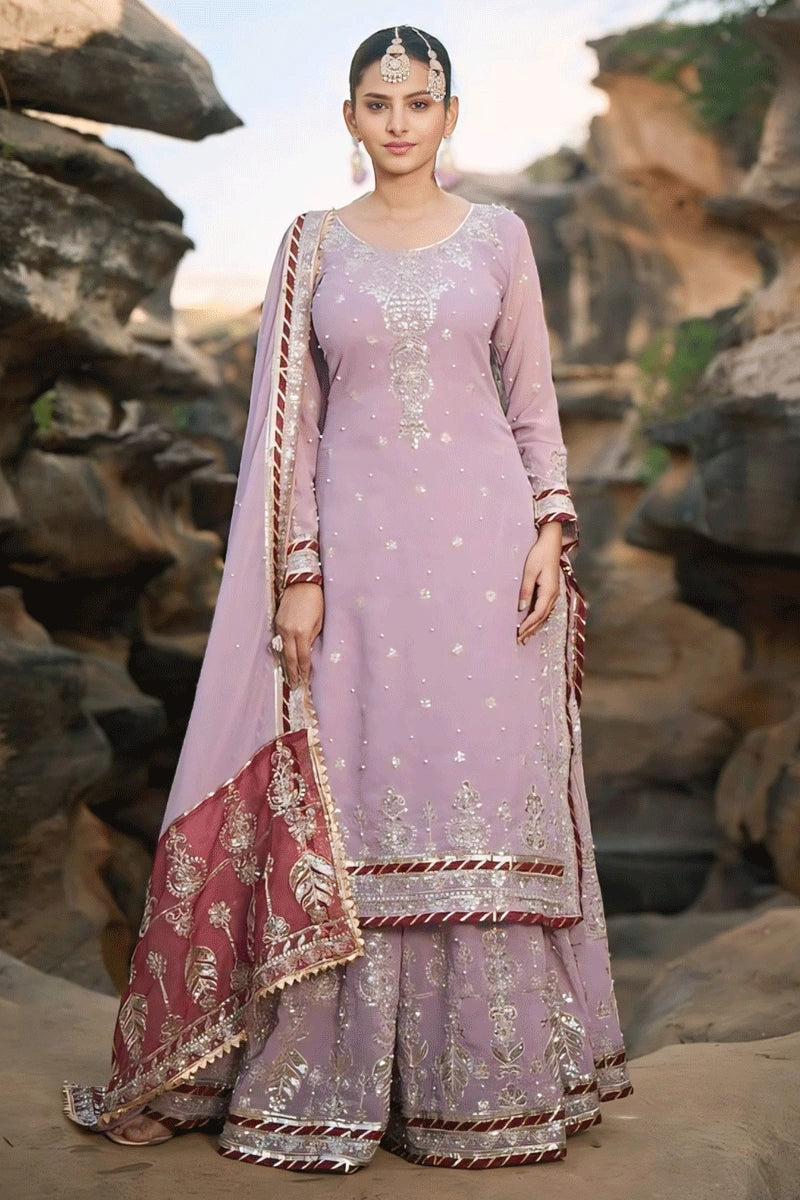 pista color sharara suit for lohri