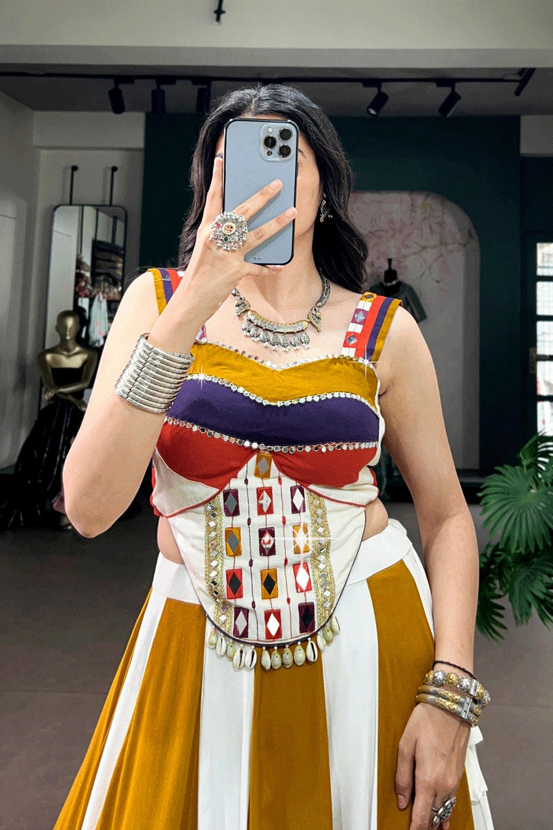 Designer Fully Stitched Lehenga Choli For Dandiya Night