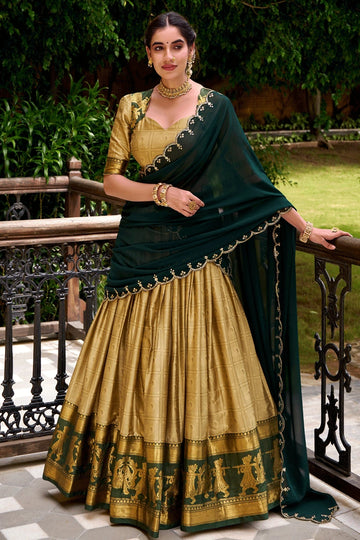 Traditional South Indian Style Half Saree For Girl