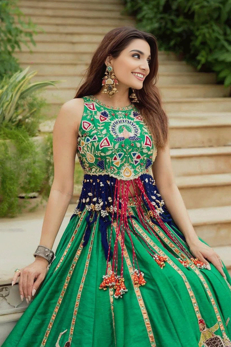 Designer Real Mirror Work Chaniya Choli For Navratri