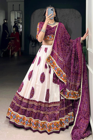 Traditional Gamthi Work Ghargra Choli For Dandiya Night