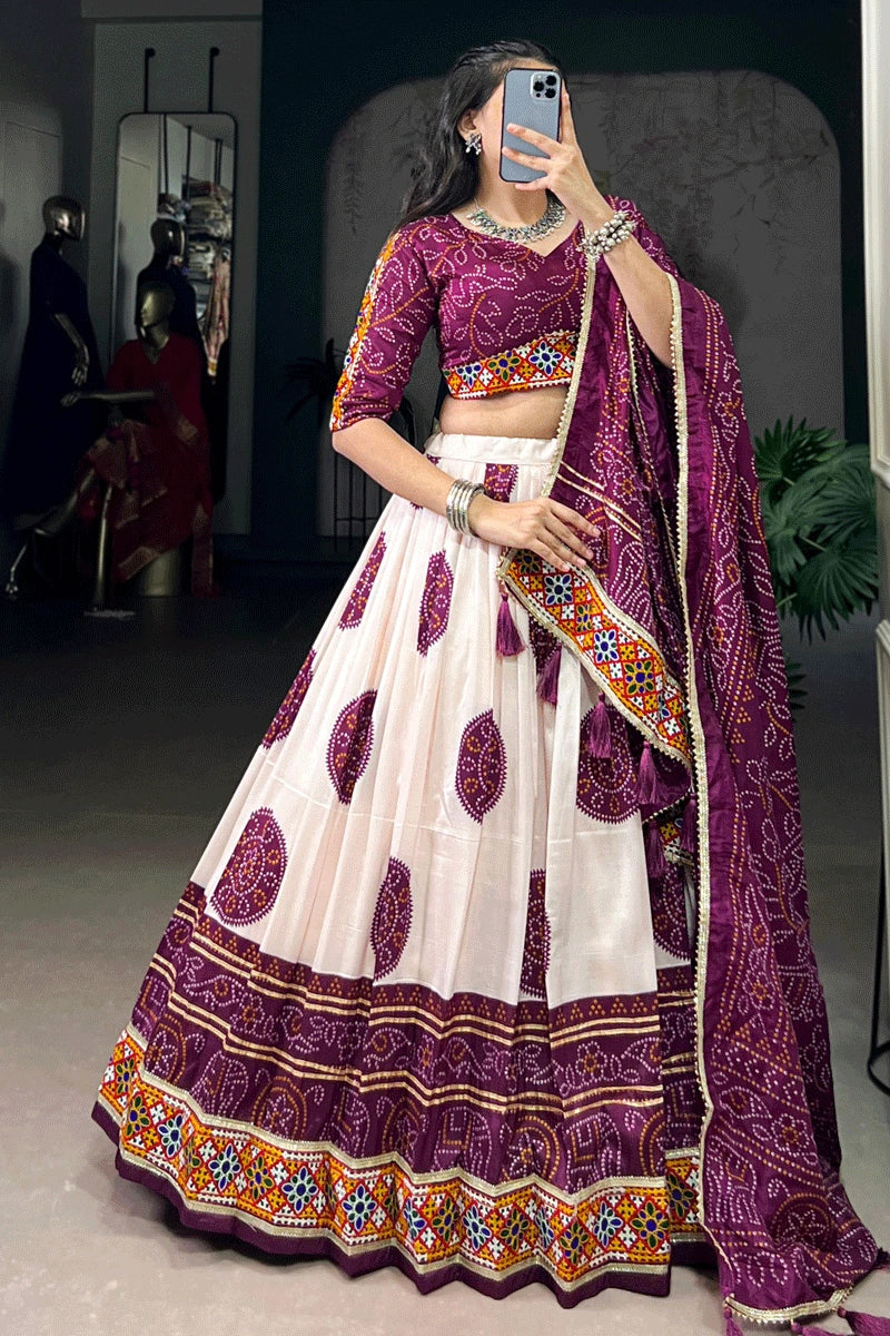 Traditional Gamthi Work Ghargra Choli For Dandiya Night