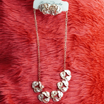 Designer Party Wear Glod Chain Necklace Set