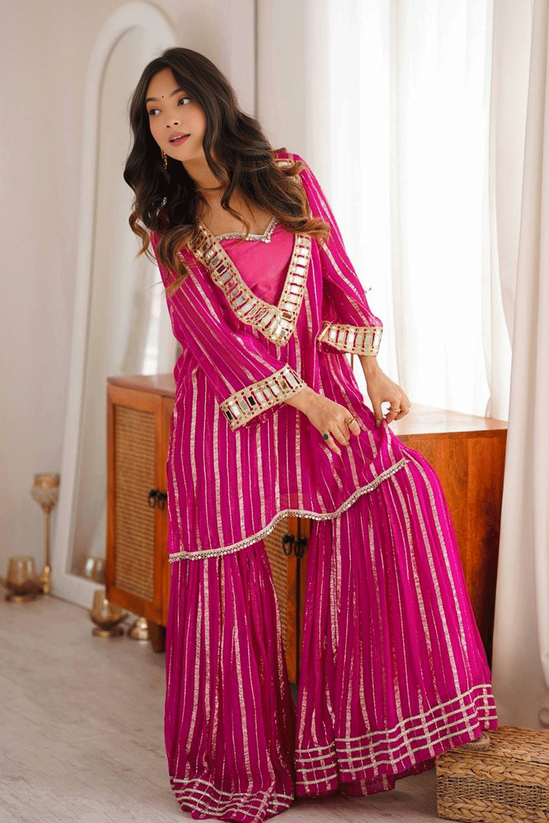 Ganesh Chaturthi Special Top With Sharara For Girl