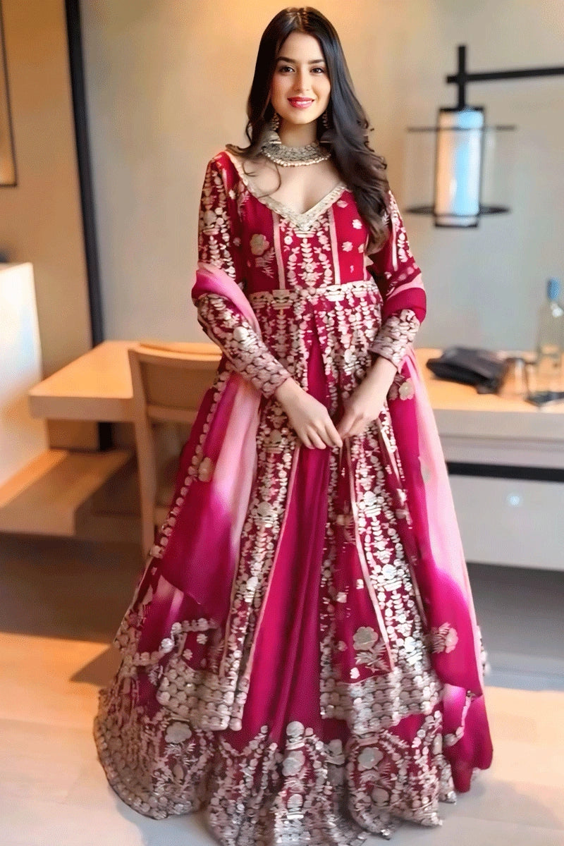 Karwa Chauth Special Heavy Flair Gown For Women