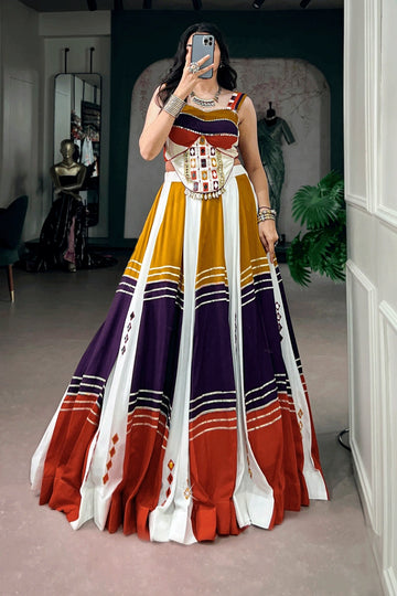 Designer Fully Stitched Lehenga Choli For Dandiya Night
