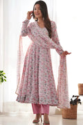 Anarkali Gown With Dupatta For Rakhi Festival