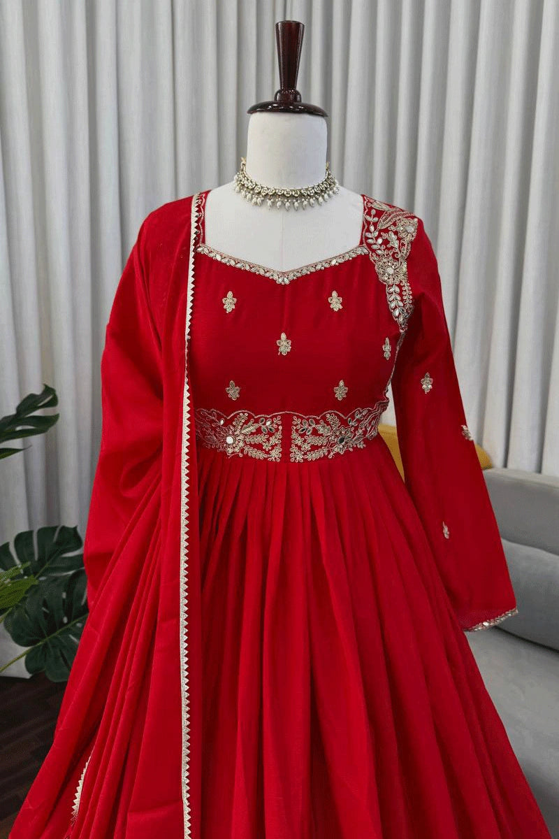Anarkali Gown With Dupatta 