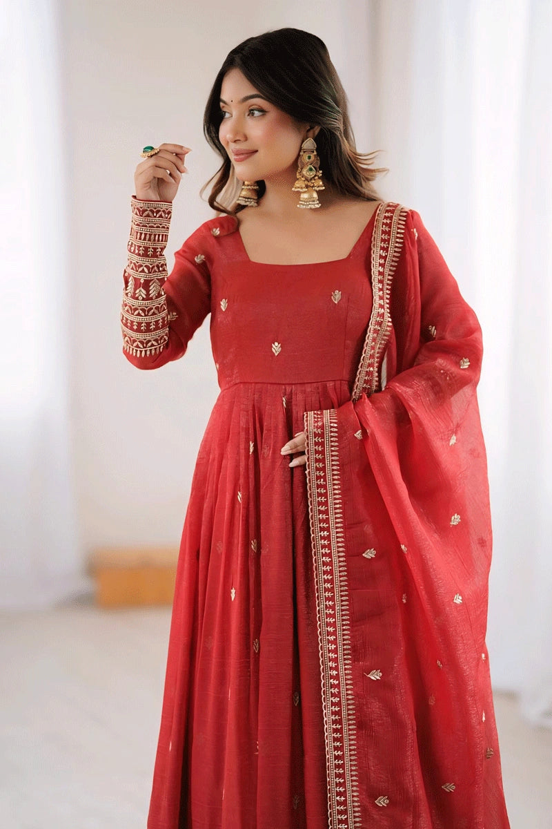 Anarkali with dupatta