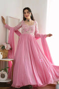 Baby Pink Anarkali Gown