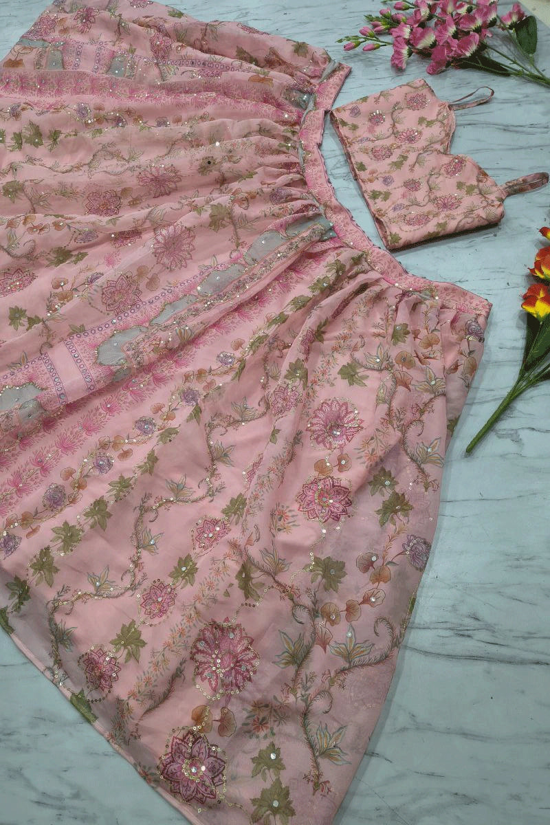Baby Pink Lehenga Choli 