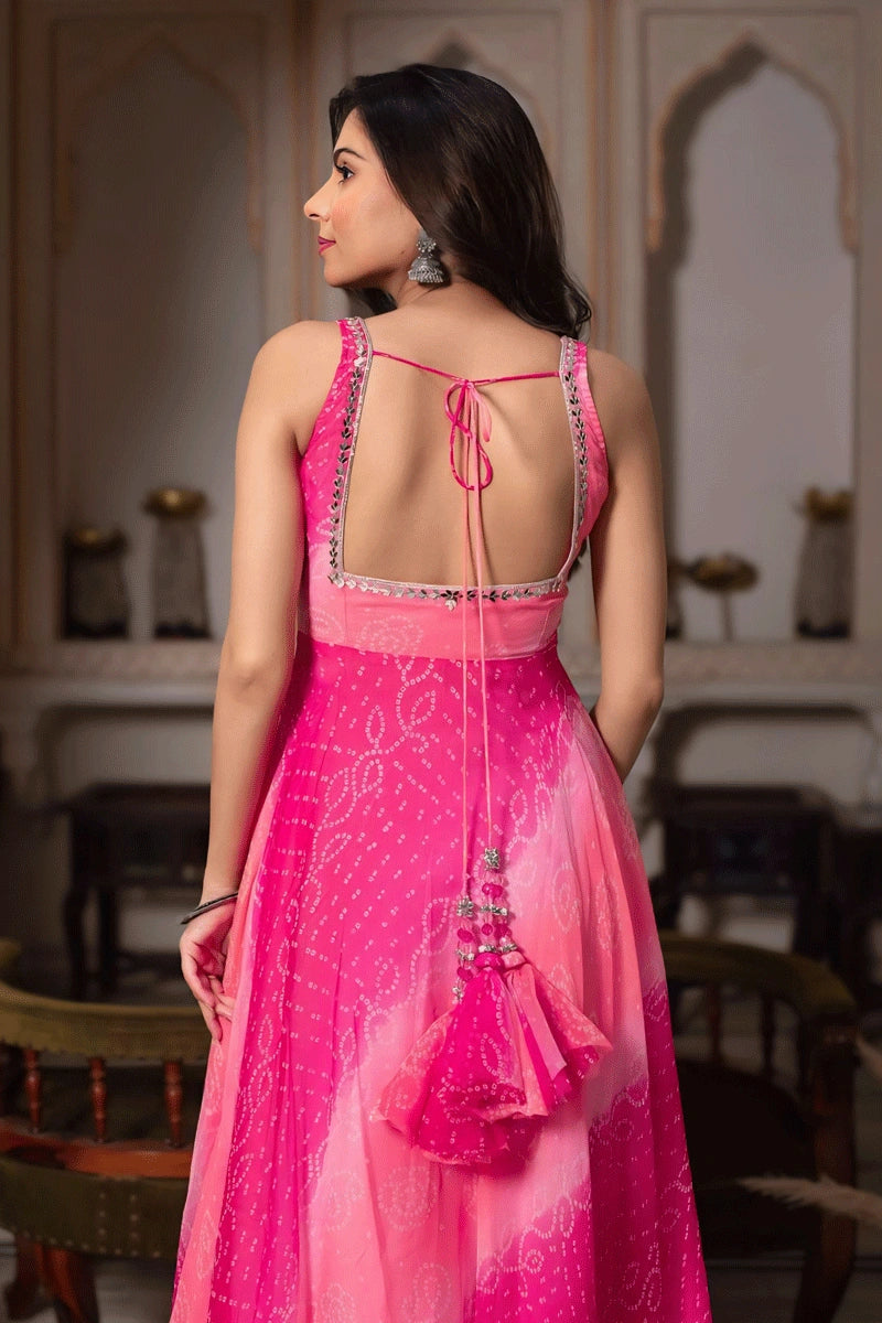 Real Mirror Handwork Sleeveless Anarkali Dress For Girl Real Mirror Handwork Sleeveless Anarkali Dress For Girl