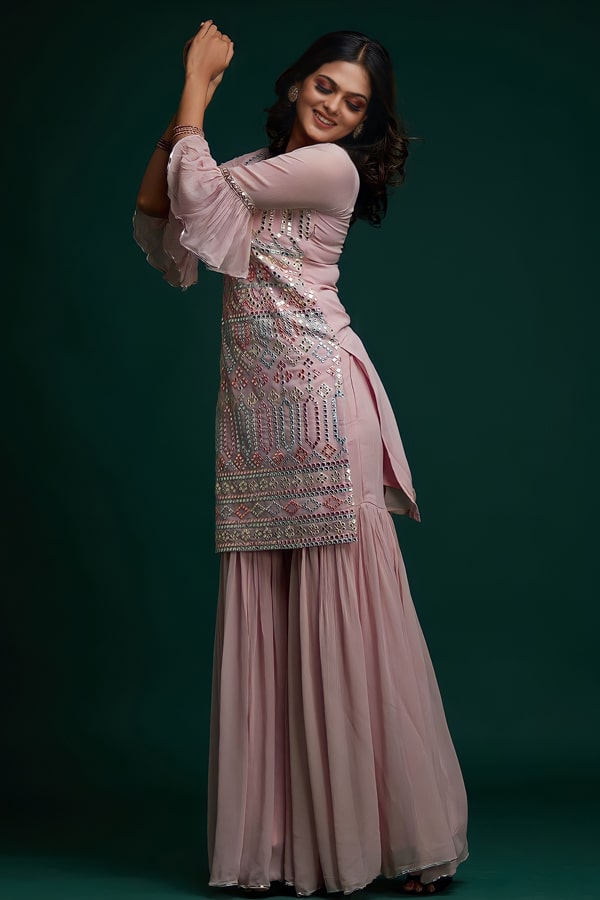 Latest Designer Sharara Suit With Short Kurti 2022 - Anaya Designer Studio