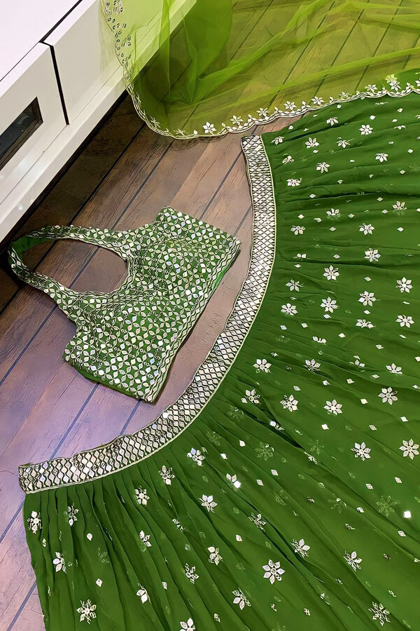 Beautiful crop top lehenga for teenage girl