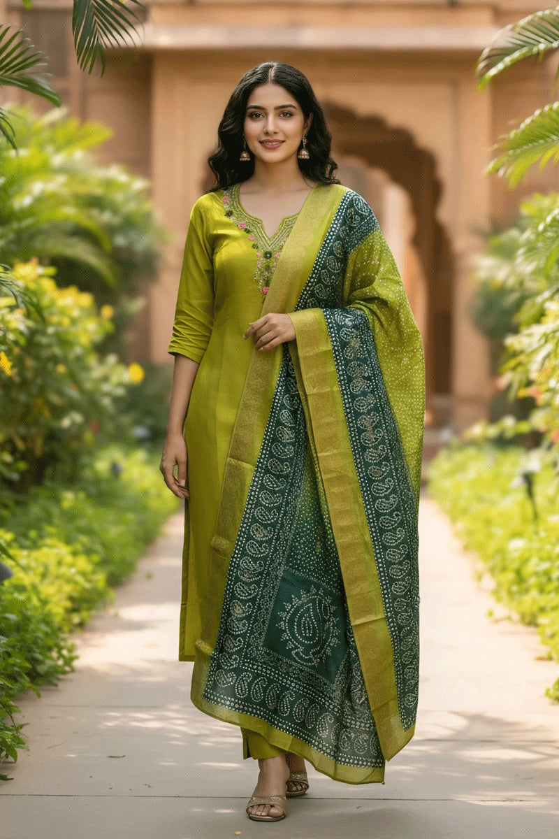 Beautiful Handwork Silk Dress for Gen Z Girl