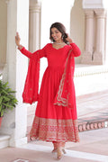 Beautiful Red Anarkali Suit for Reception