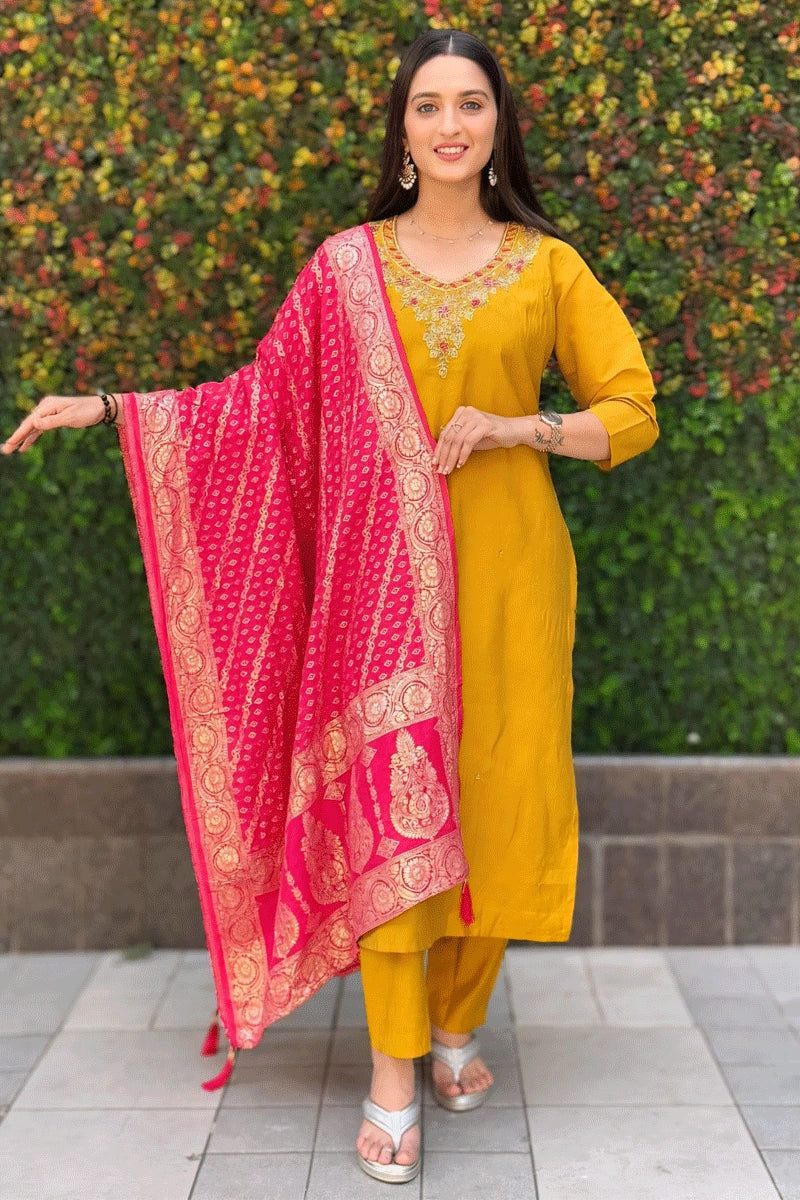 Designer Yellow Kurti for Haldi Ceremony 2025 - Main Image