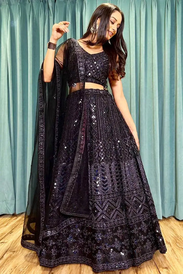 Black Lehenga Choli For 25 Year Girl