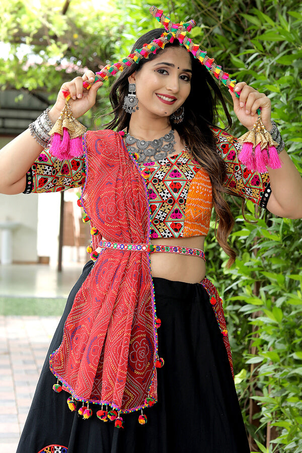 Black Color Designer Chaniya Choli For Navratri - Anaya Designer Studio