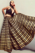 Black Sequence Lehenga for Cocktail Party 2024