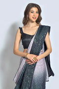 Black Sequin Saree