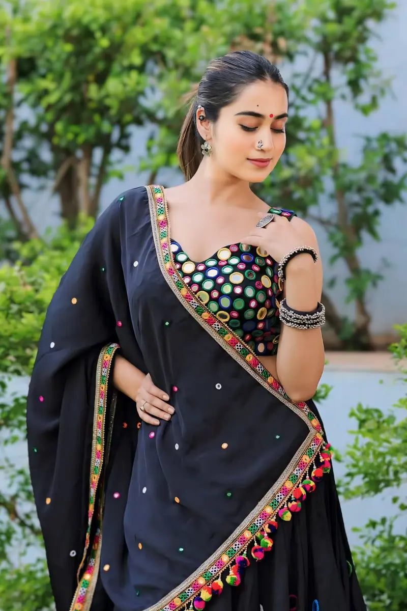 Real Mirror Black Navratri Chaniya Choli Buy Online