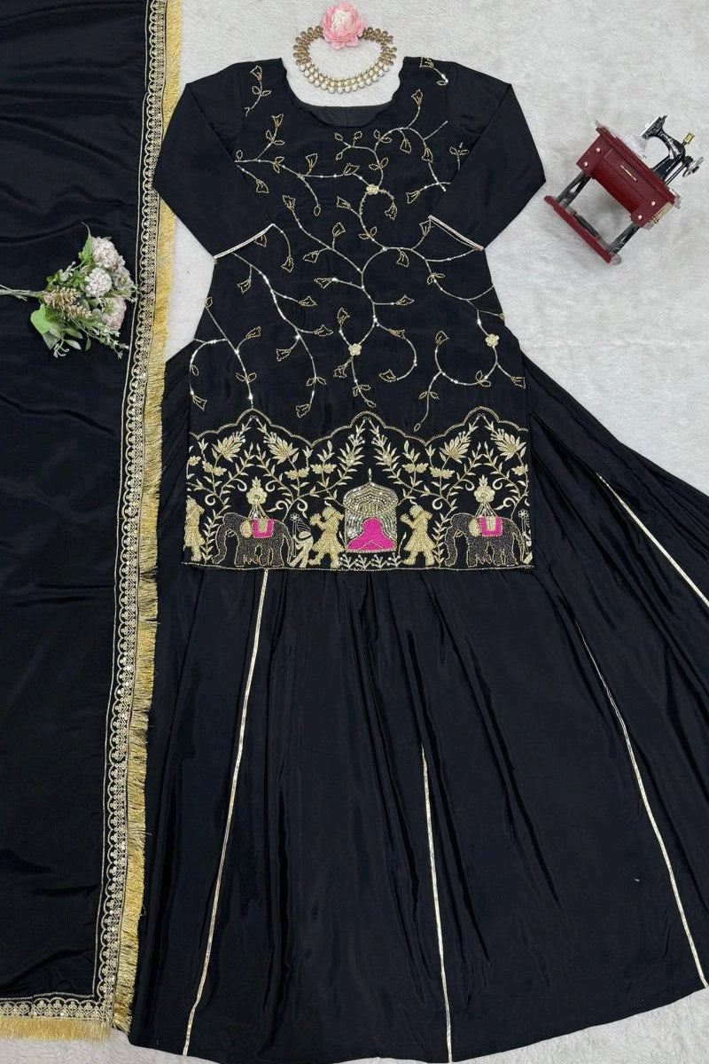 Black Color Lehenga