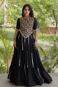 Black Mirror Work Lehenga Choli For Garba