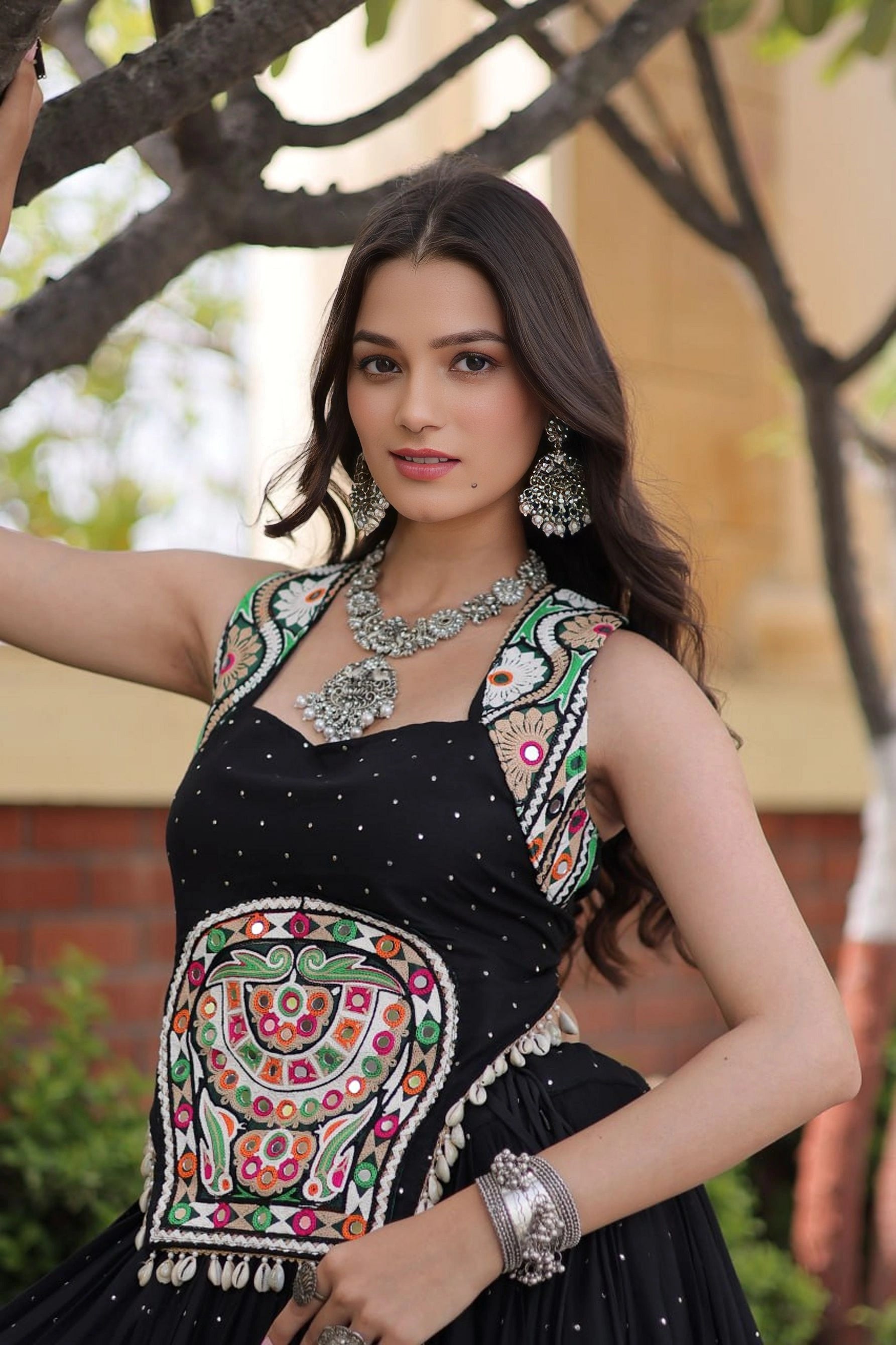 Black Navratri Chaniya Choli For Women