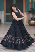 Black Sleeve less gown for women