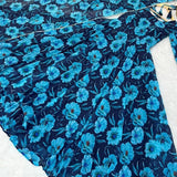 Blue Digital Printed Gown For Women