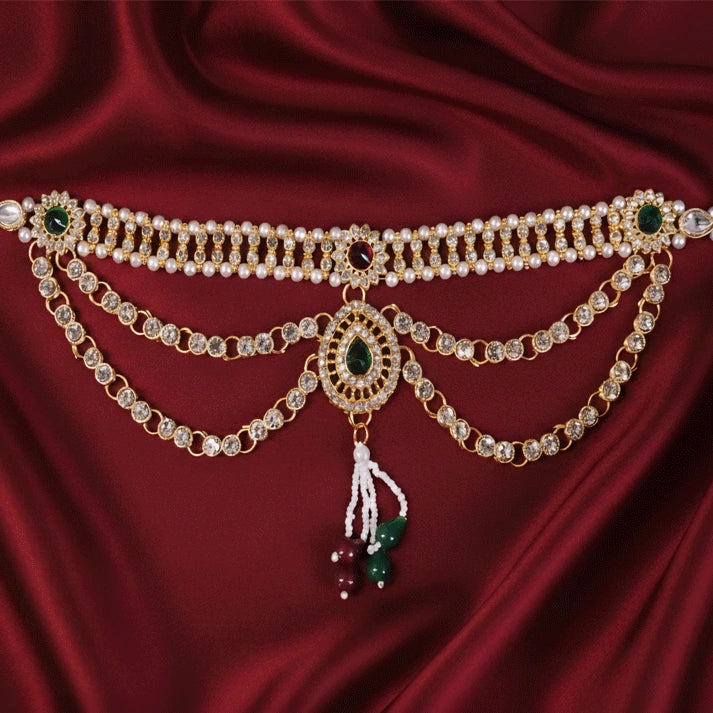 Bridal Special Diamond Embellished Gold Kamarbandh