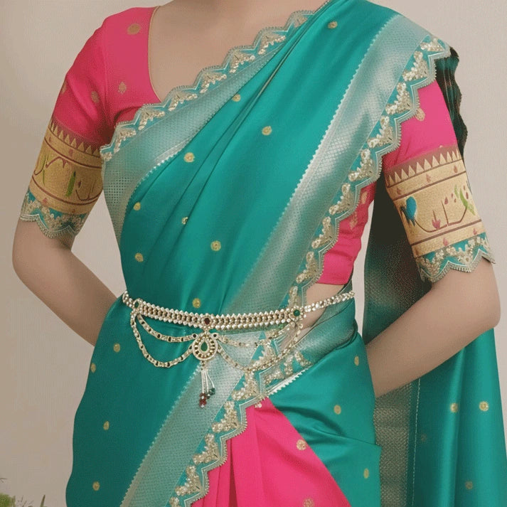 Bridal Wear Gold Tone Diamond Kamarbandh