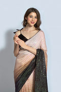 Brown Designer Sequin Saree