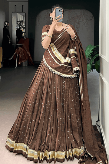 Brown Wedding Lehenga