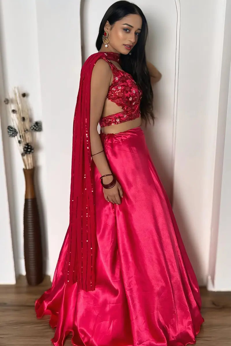 Buy The Latest Red Lehenga For Garba