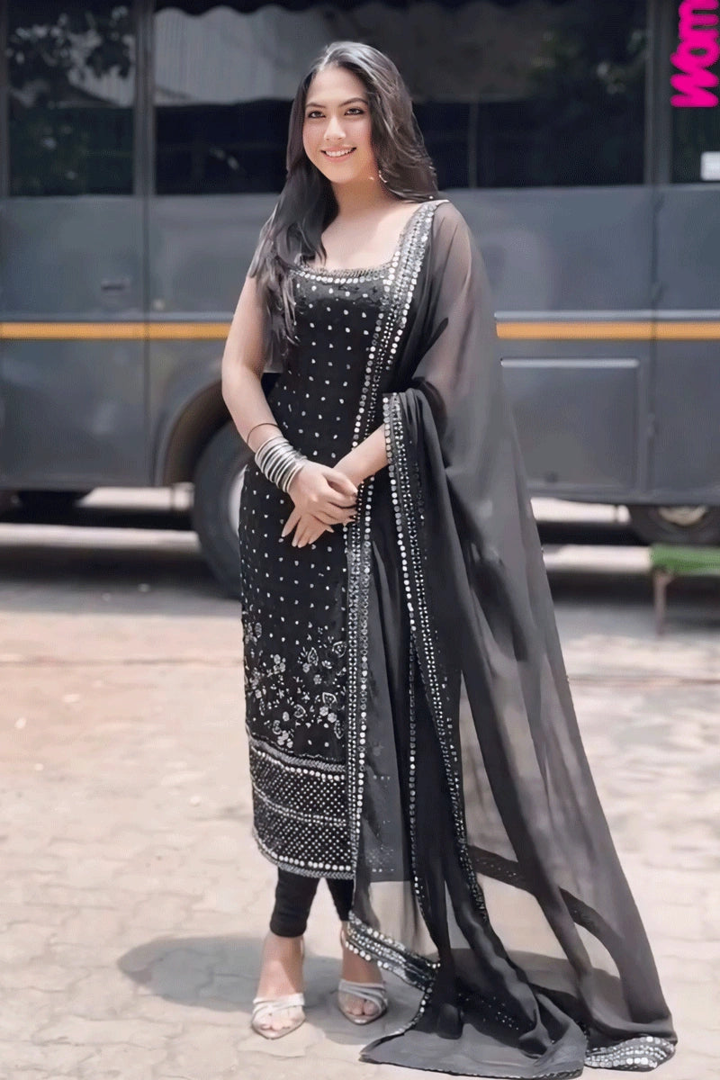 Celebrity inspired black suit