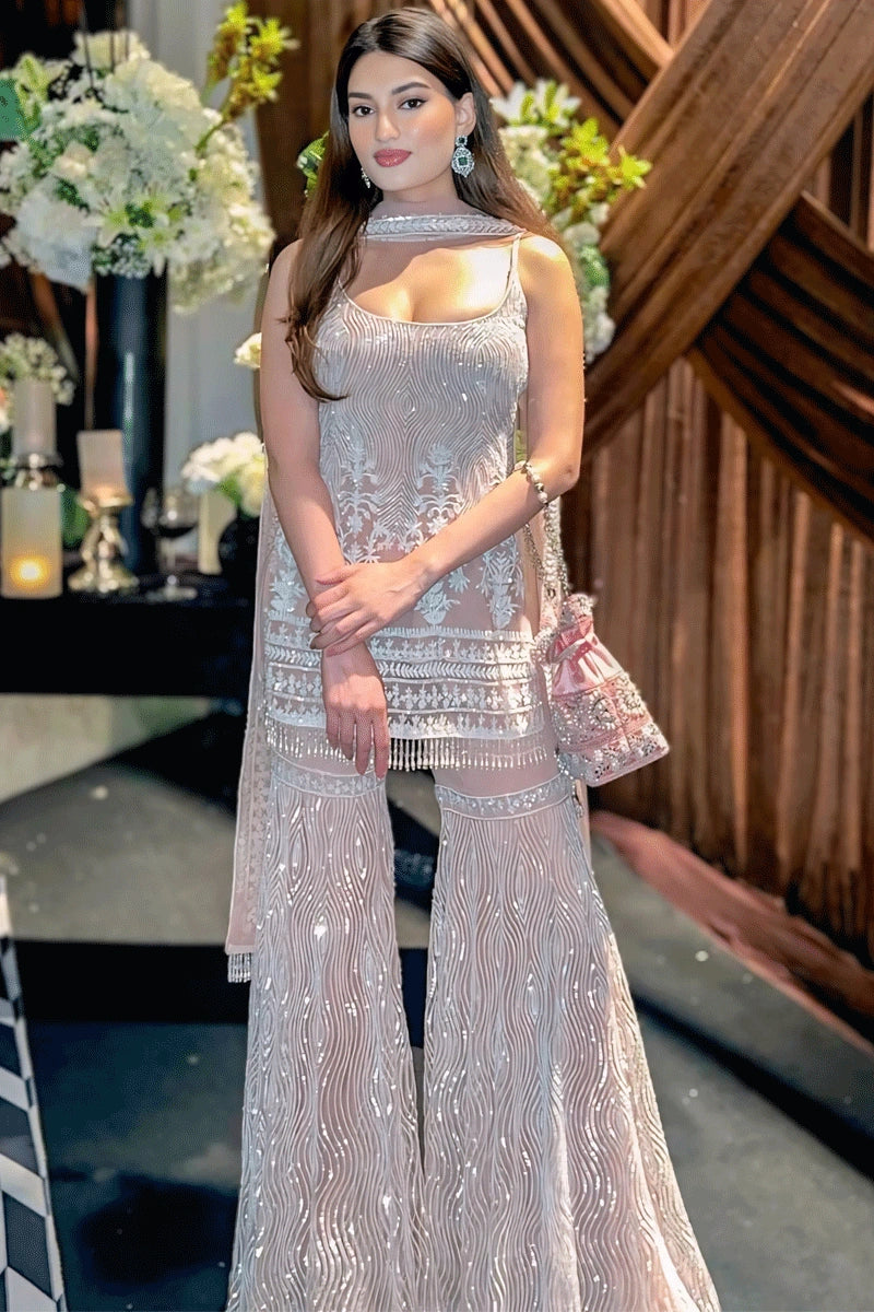 Soft Net Sharara Suit 