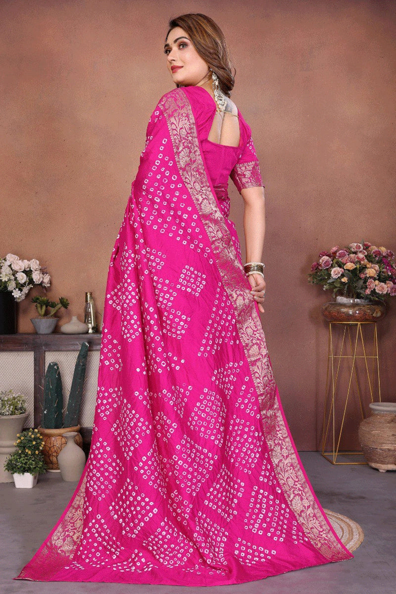 Classic Bandhej Design Saree for Women

