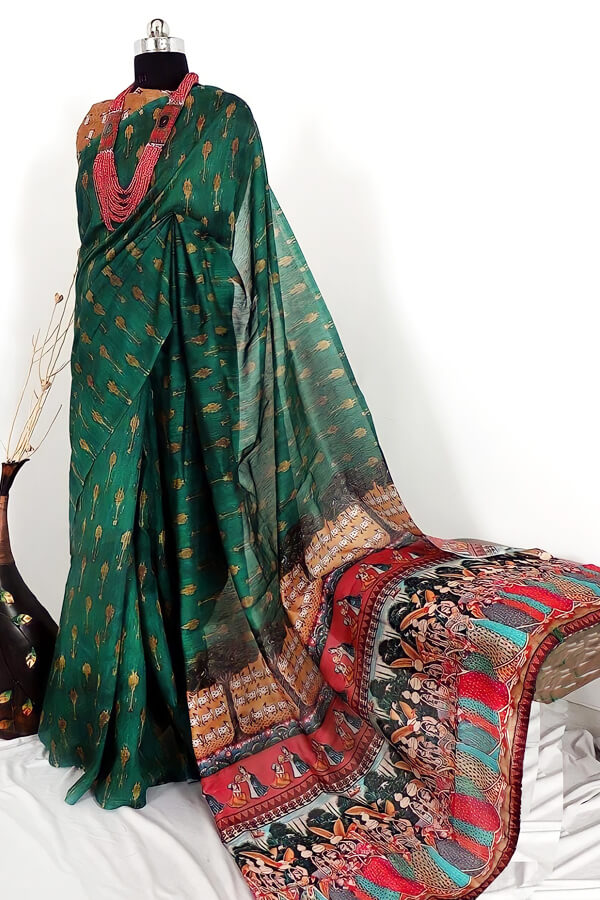 Cotton linen saree india online shopping - Anaya Designer Studio