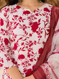  Cotton Red Printed Kurti 