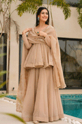 Cream Sharara Suit