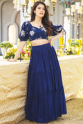 Crop Top Lehenga For Teenage Girl