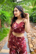 Crop Top With Sharara Pents