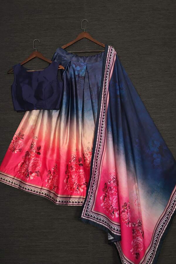 Crop top lehenga with dupatta images - Anaya Designer Studio