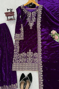 Dark Purple Plazo Set 
