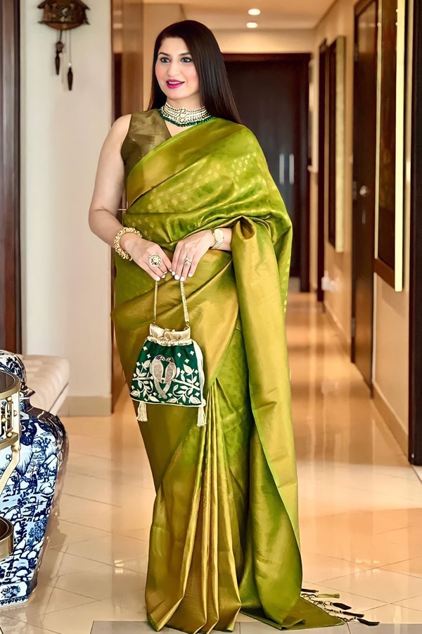 Designer Banarasi Saree Blouse Design For Wedding
