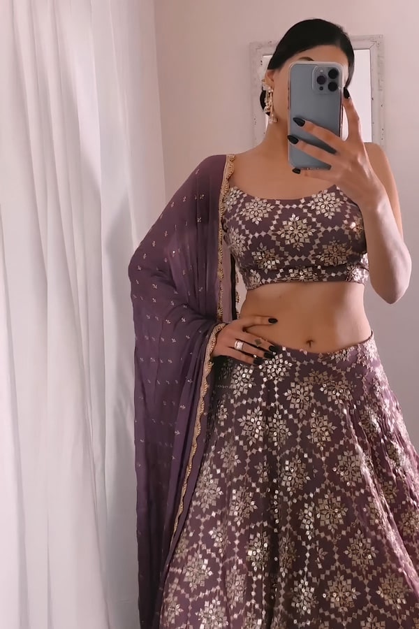 Party Wear Crop Top Designer Lehenga Choli For Wedding - Anaya Designer Studio